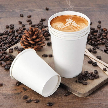 300 Pack of Disposable/Recyclable 7oz White Paper Cups for Water, Juice, Coffee or Tea