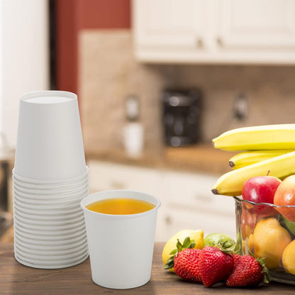 300 Pack of Disposable/Recyclable 7oz White Paper Cups for Water, Juice, Coffee or Tea