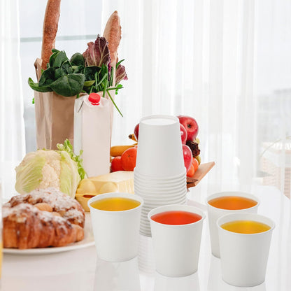 300 Pack of Disposable/Recyclable 7oz White Paper Cups for Water, Juice, Coffee or Tea