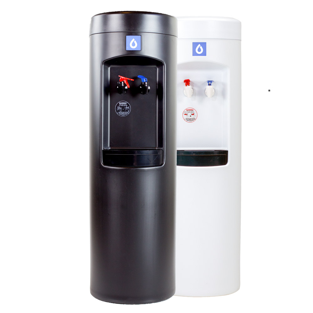 peak bottleless water cooler in black or white